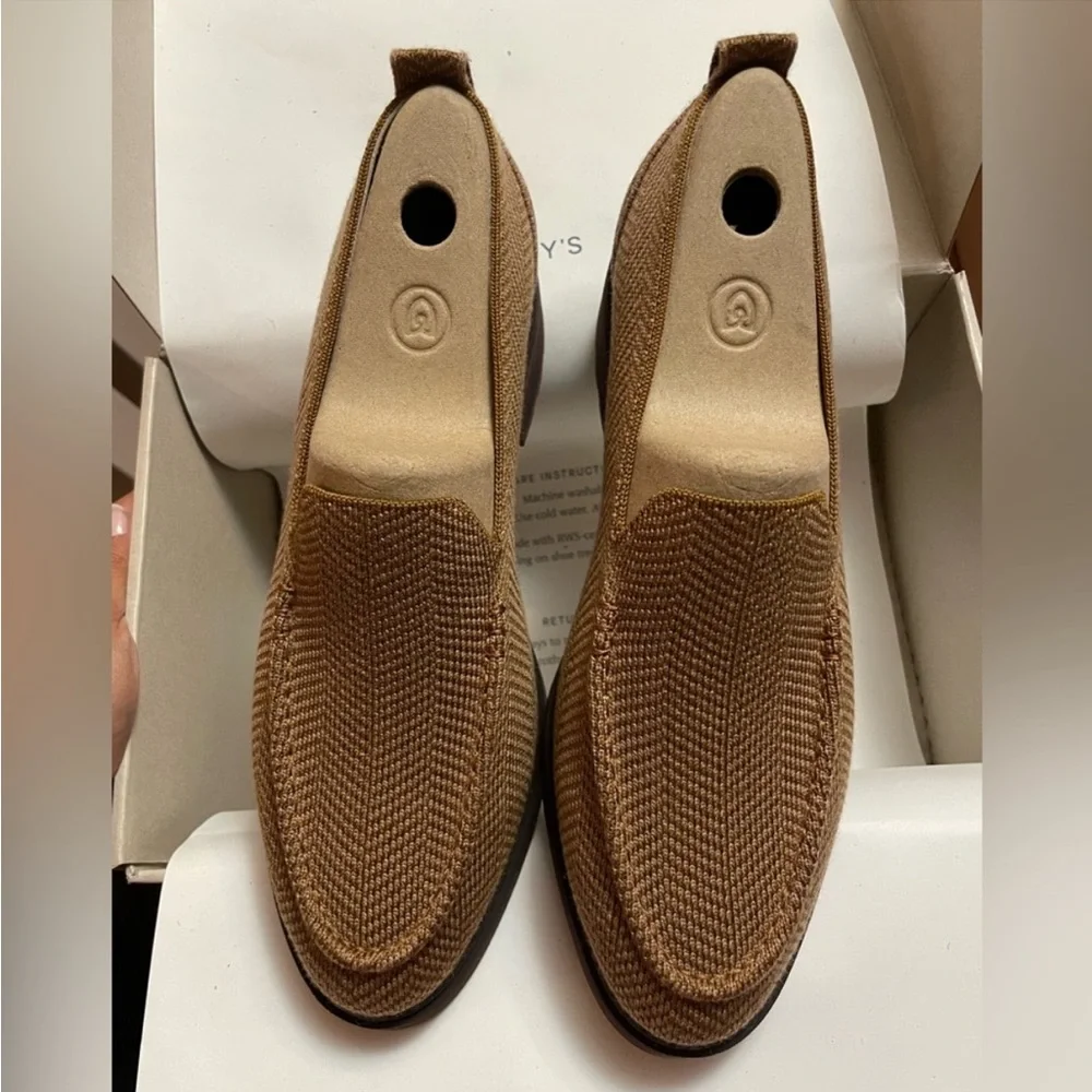 New in box! Rothy's The Lug Loafer in Merino wool - Teak Herringbone size 9